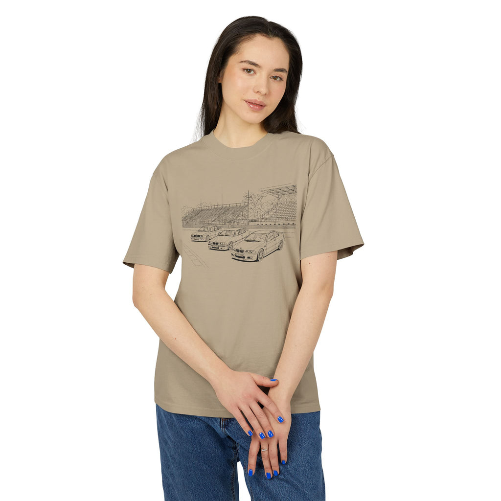 Sketch Trio M3 T-Shirt — Vintage Track Illustration Tee