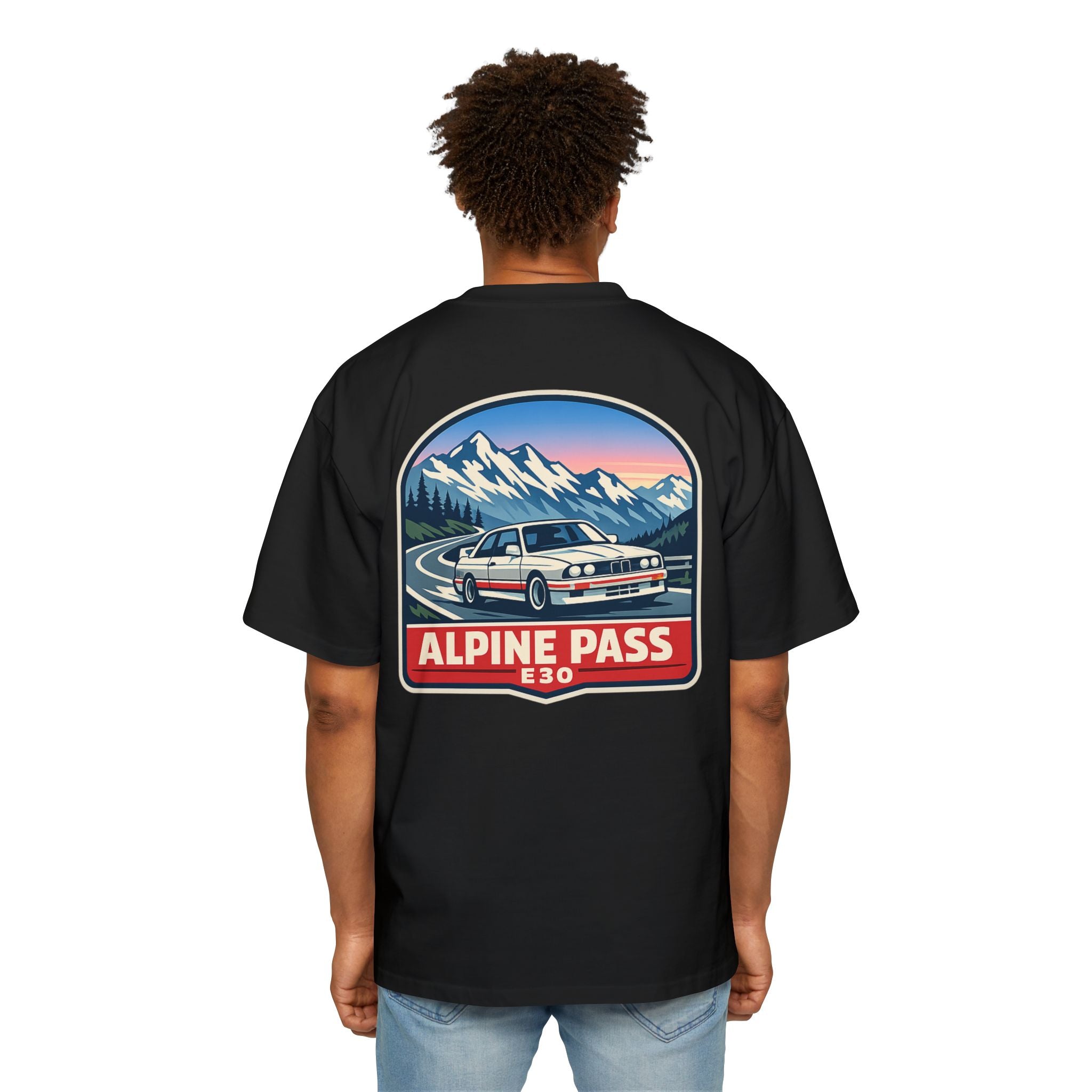Alpine Pass E30 Tee — Vintage Mountain Driving Car Shirt