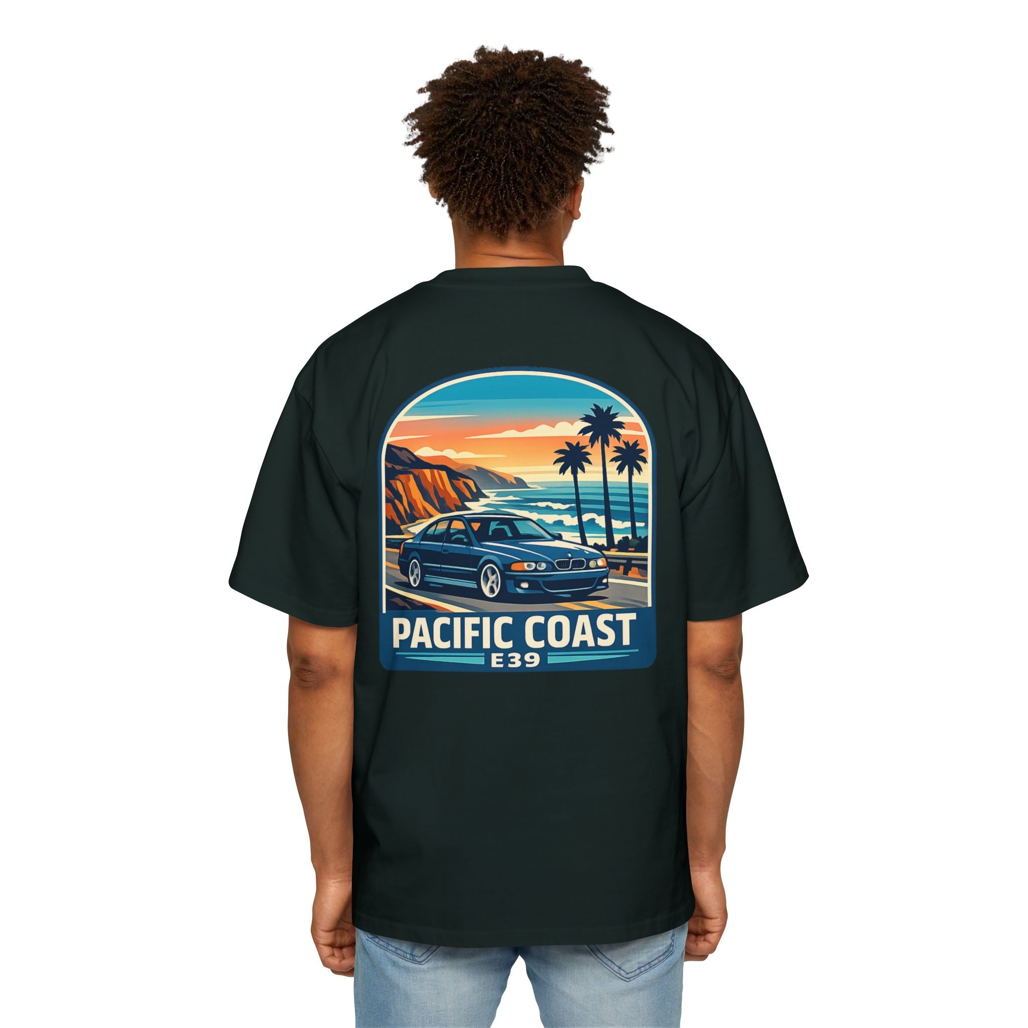 Pacific Coast Car Tee — "Chassis Code Co" Retro Sunset Graphic Shirt