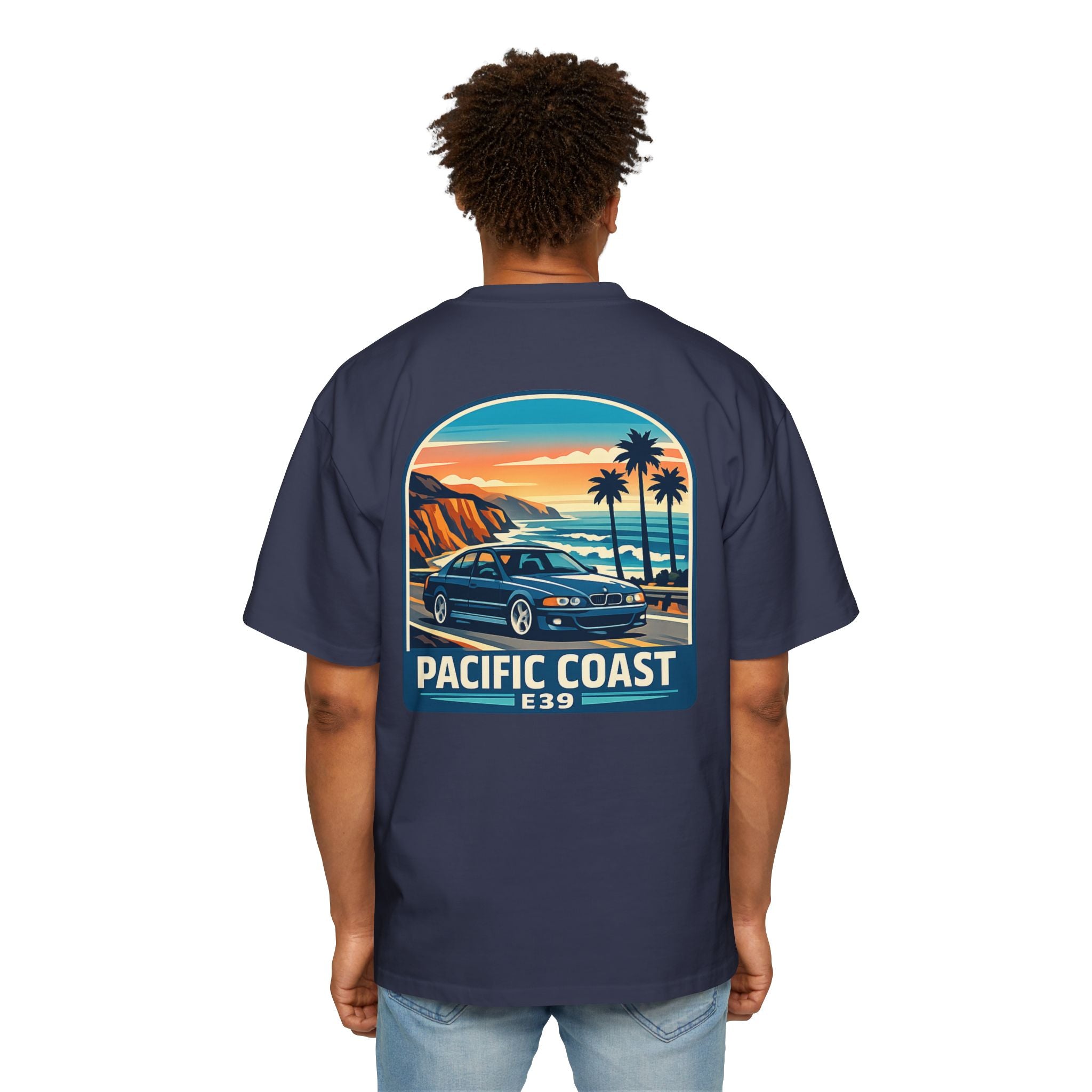 Pacific Coast Car Tee — "Chassis Code Co" Retro Sunset Graphic Shirt
