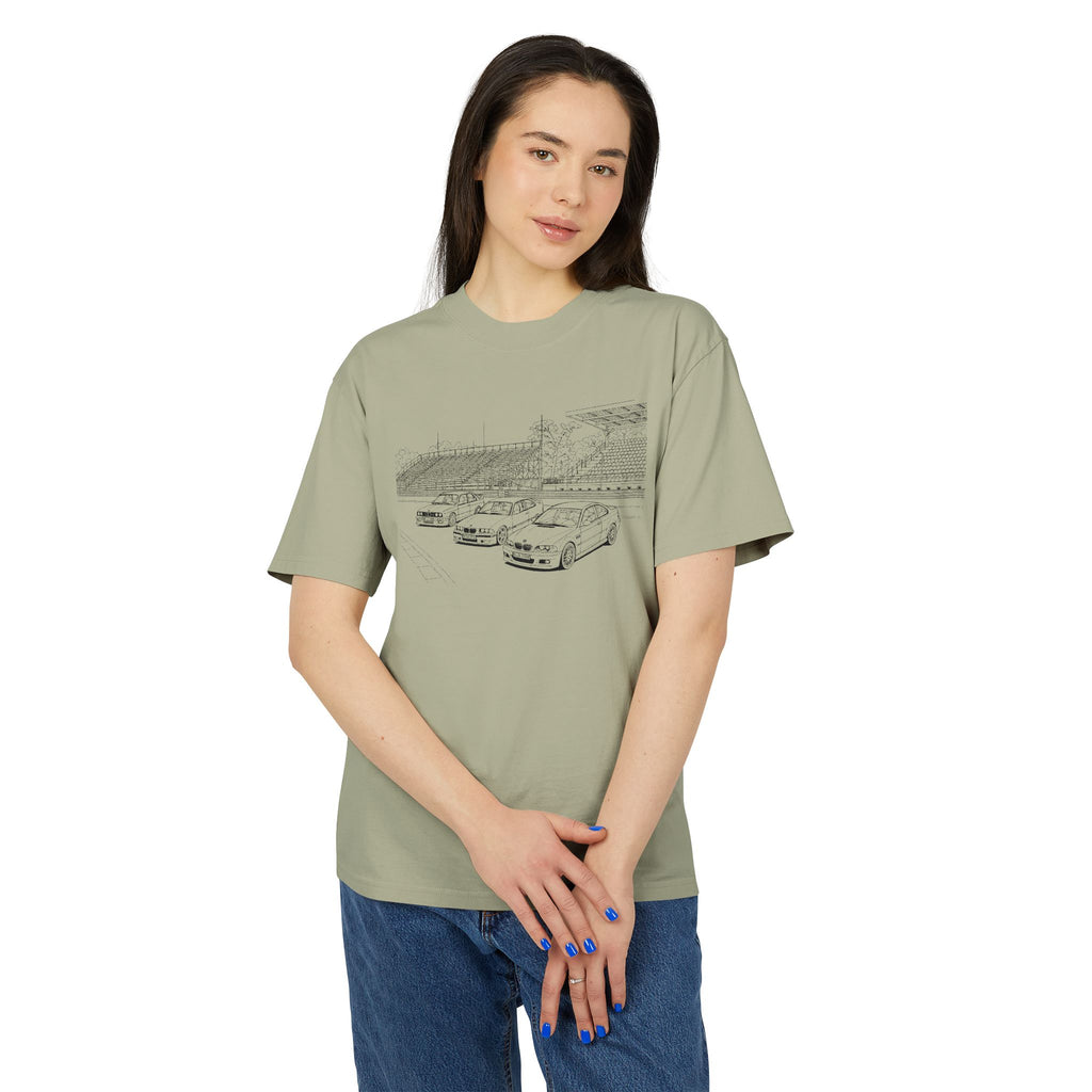 Sketch Trio M3 T-Shirt — Vintage Track Illustration Tee