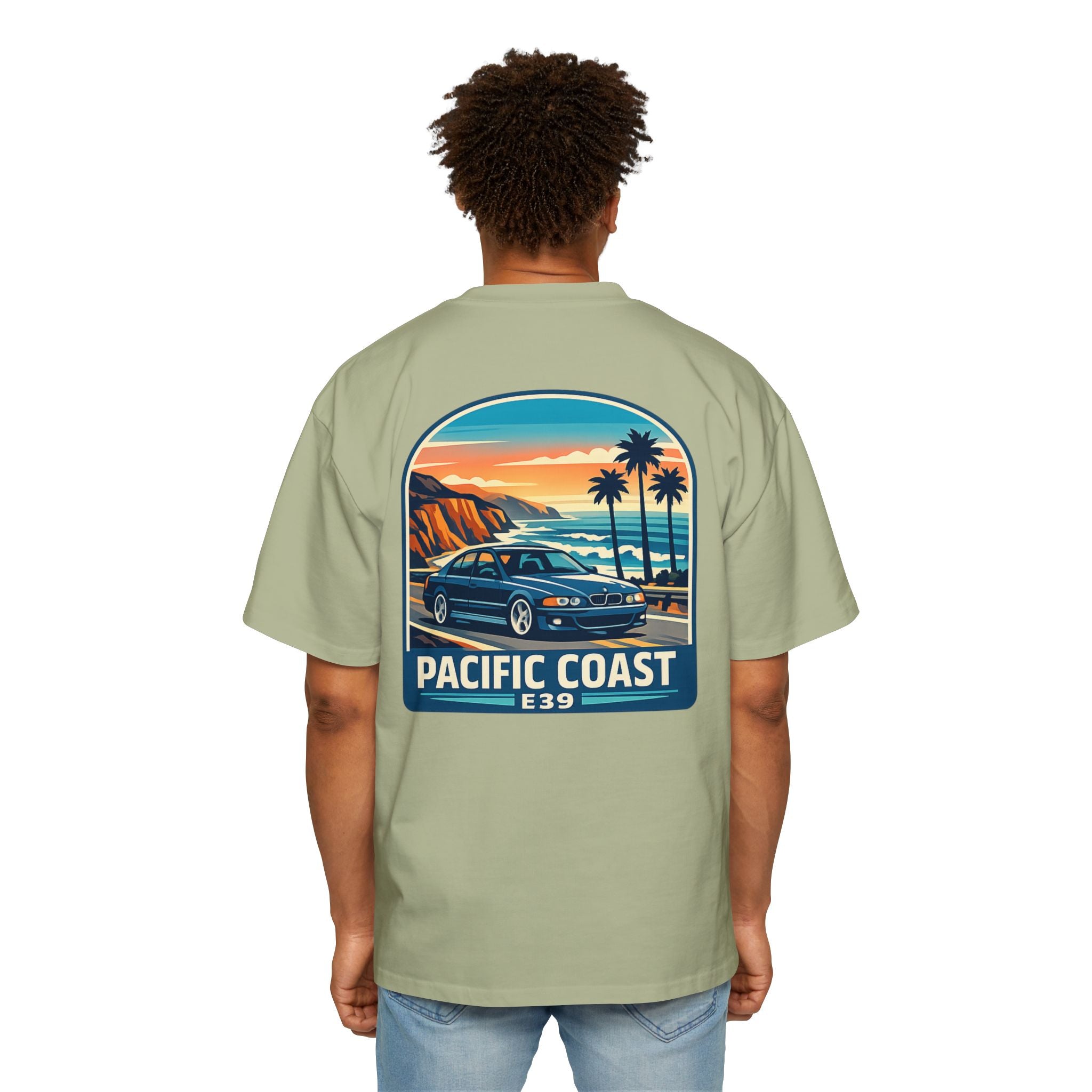 Pacific Coast Car Tee — "Chassis Code Co" Retro Sunset Graphic Shirt
