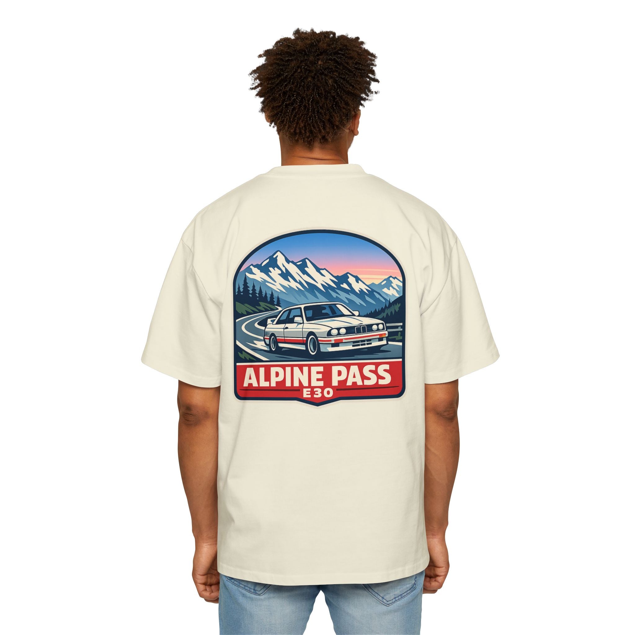 Alpine Pass E30 Tee — Vintage Mountain Driving Car Shirt