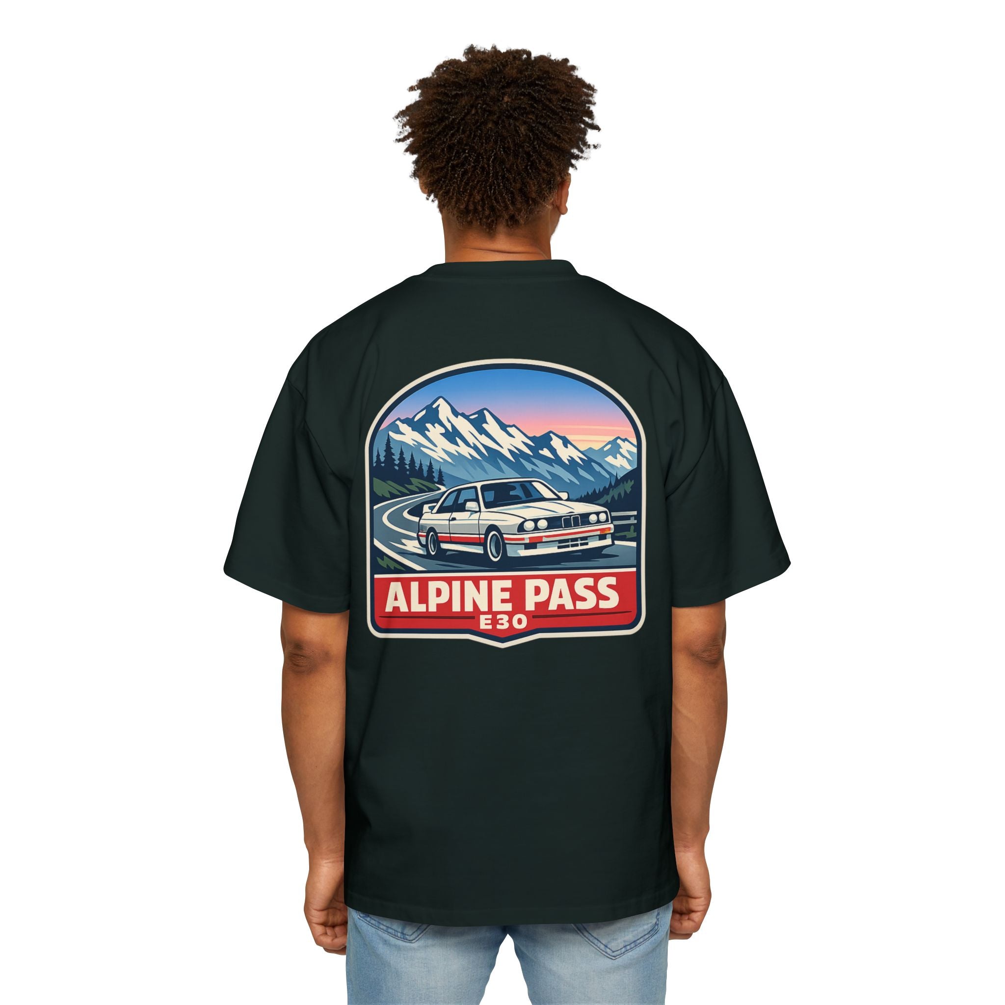 Alpine Pass E30 Tee — Vintage Mountain Driving Car Shirt