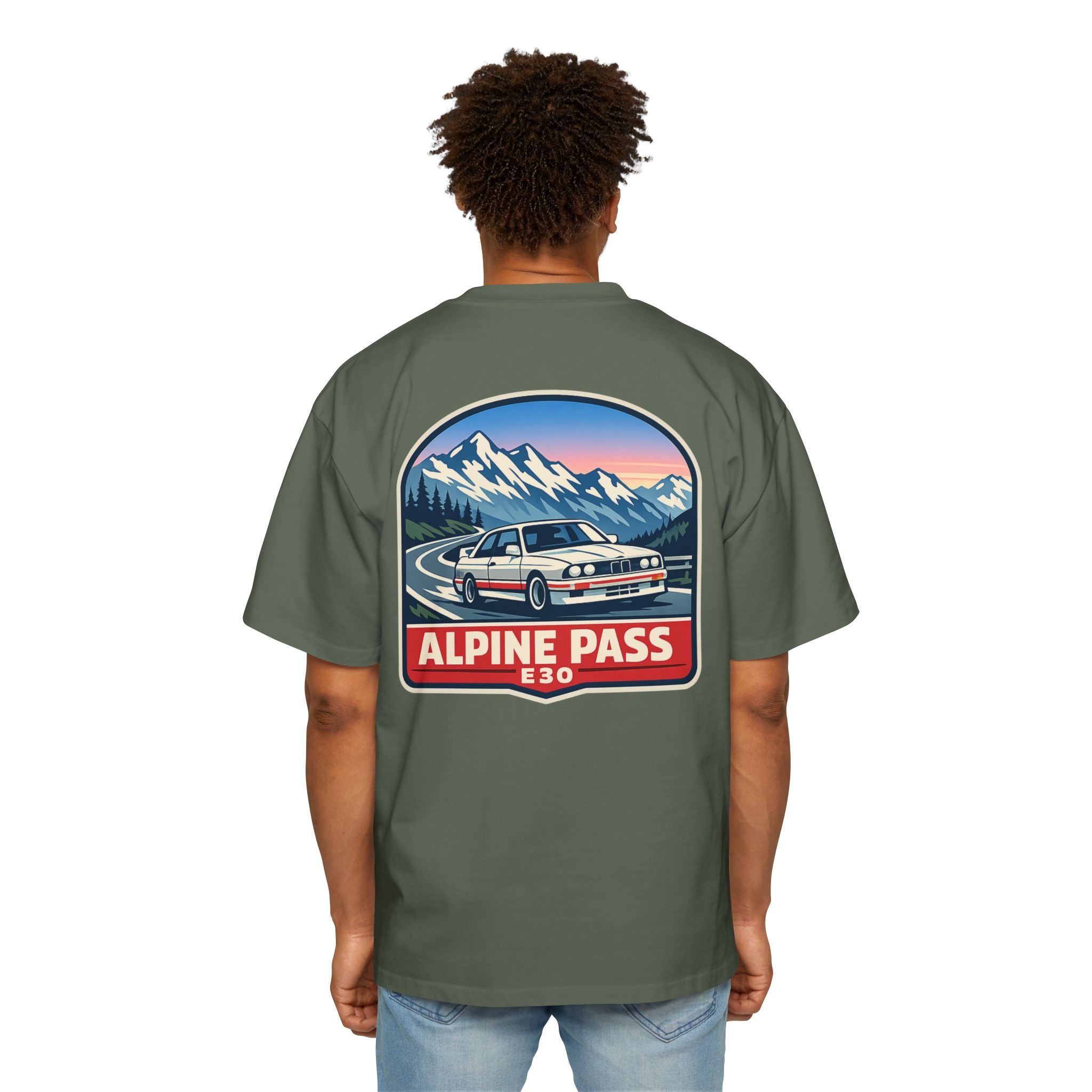 Alpine Pass E30 Tee — Vintage Mountain Driving Car Shirt