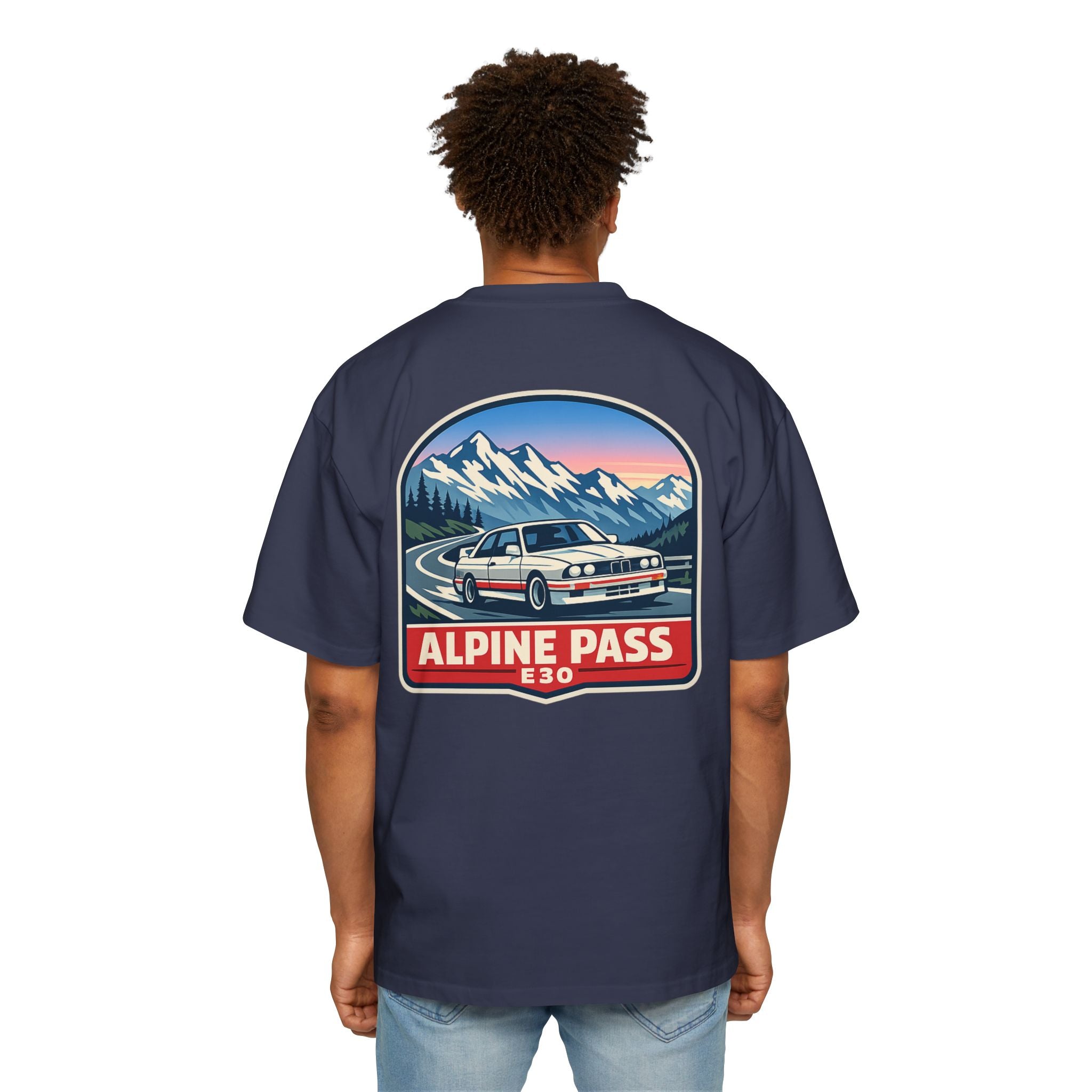 Alpine Pass E30 Tee — Vintage Mountain Driving Car Shirt