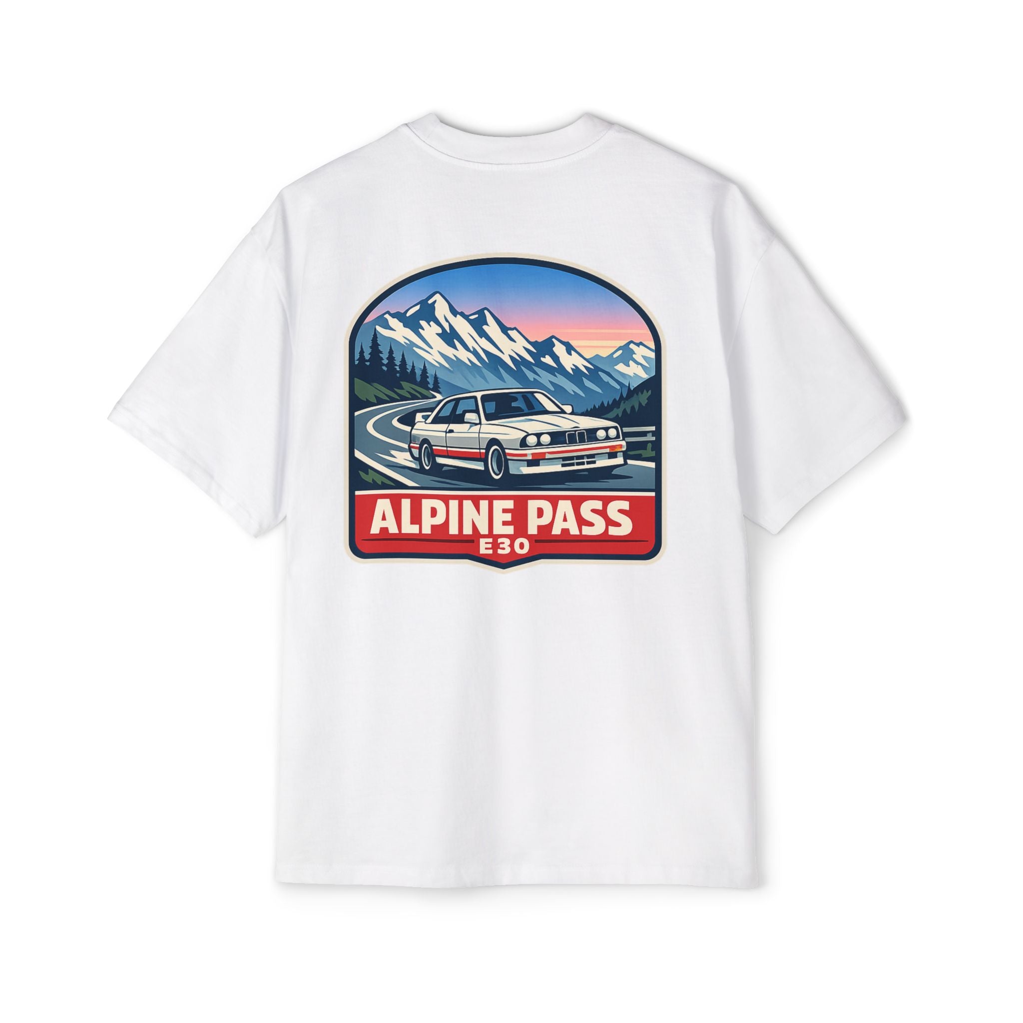 Alpine Pass E30 Tee — Vintage Mountain Driving Car Shirt