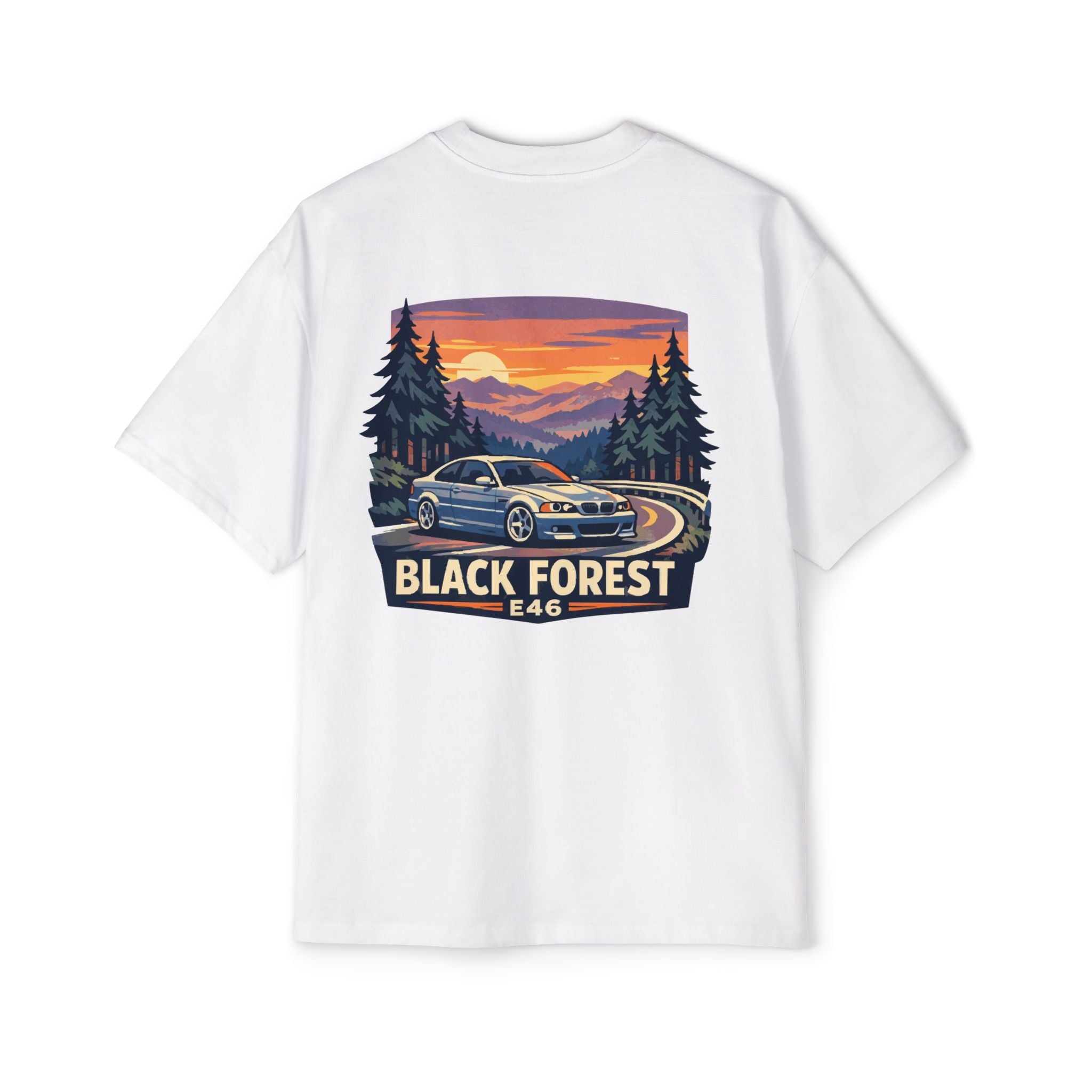Black Forest E46 Tee — BMW E46 Scenic Car T‑Shirt