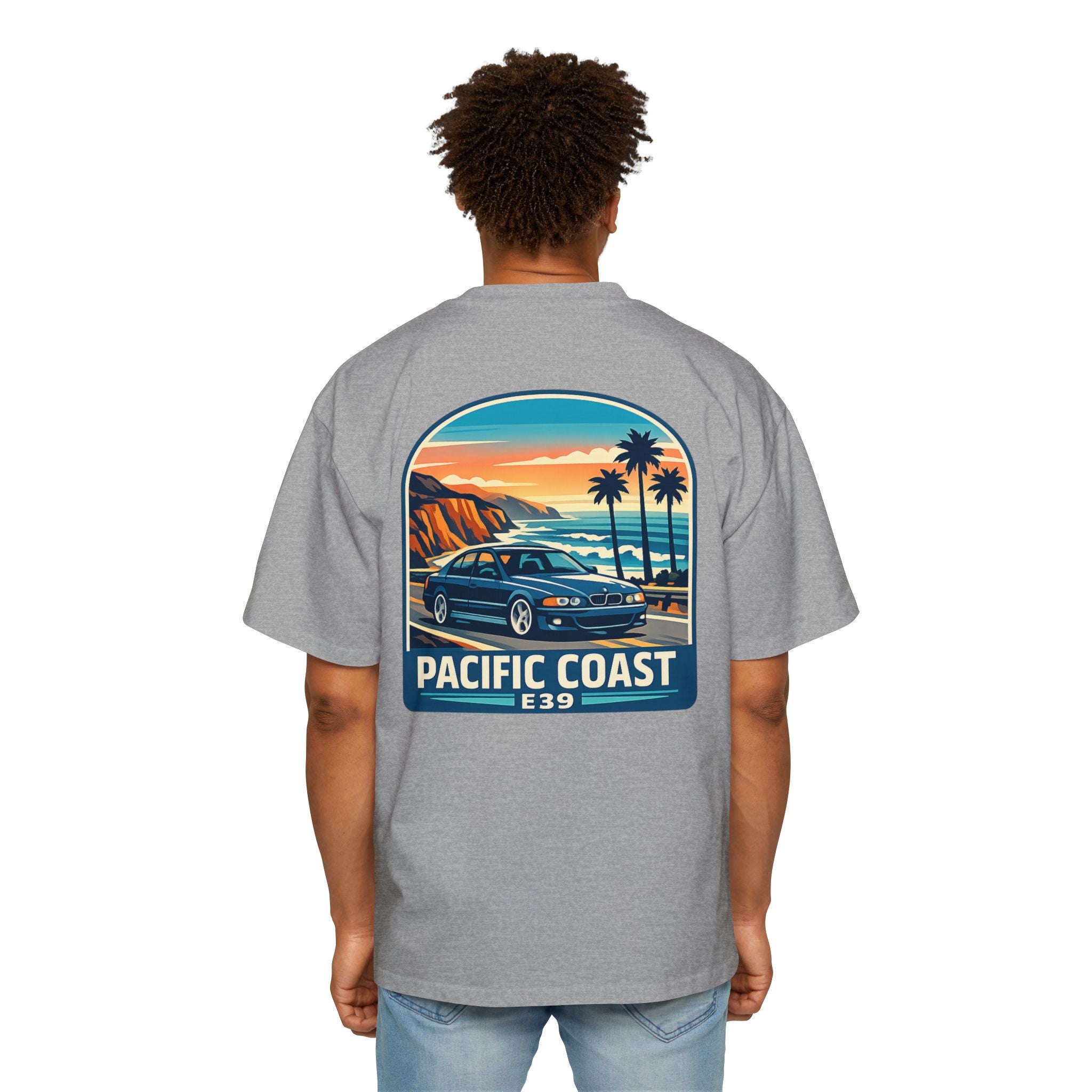 Pacific Coast Car Tee — "Chassis Code Co" Retro Sunset Graphic Shirt