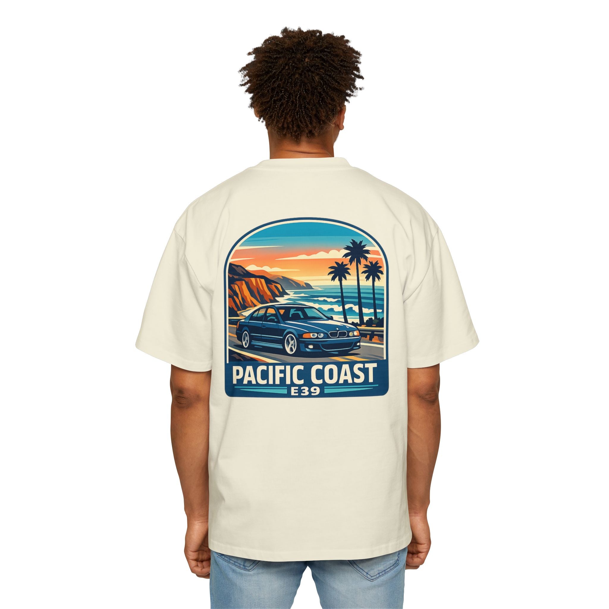Pacific Coast Car Tee — "Chassis Code Co" Retro Sunset Graphic Shirt