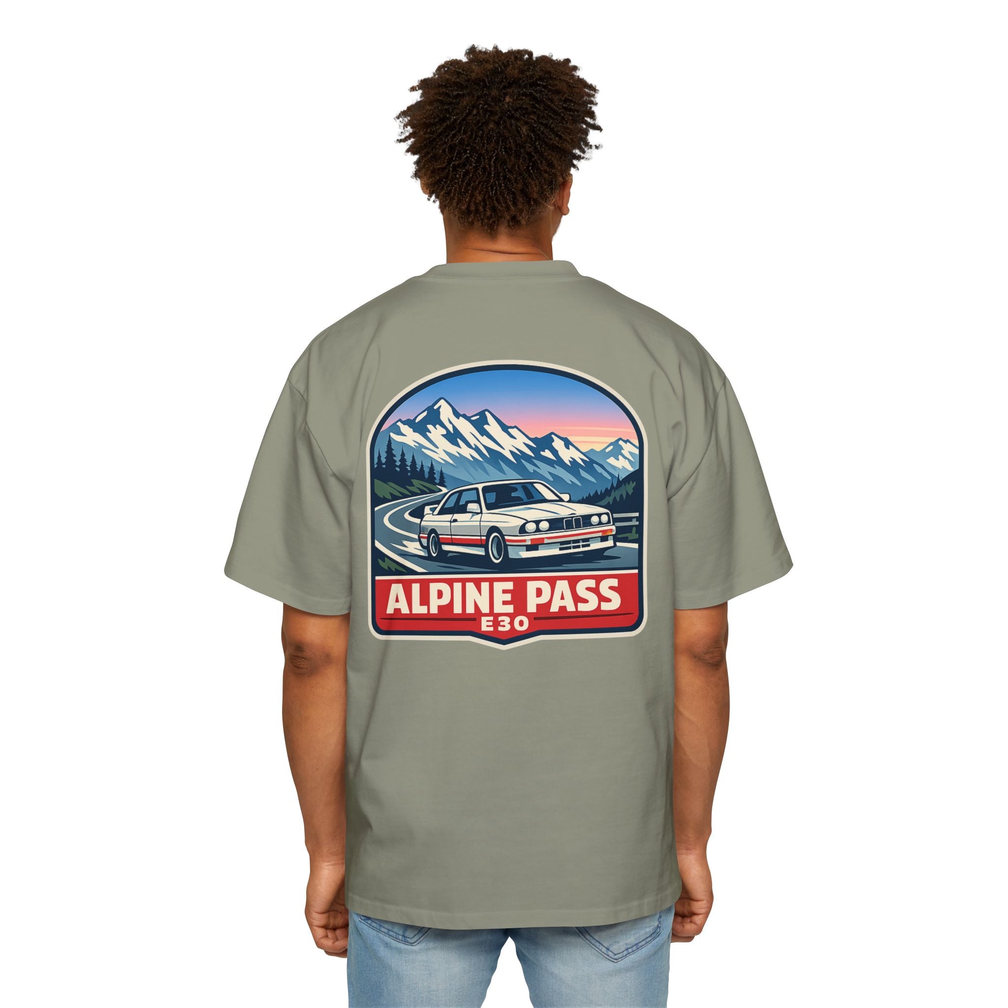 Alpine Pass E30 Tee — Vintage Mountain Driving Car Shirt