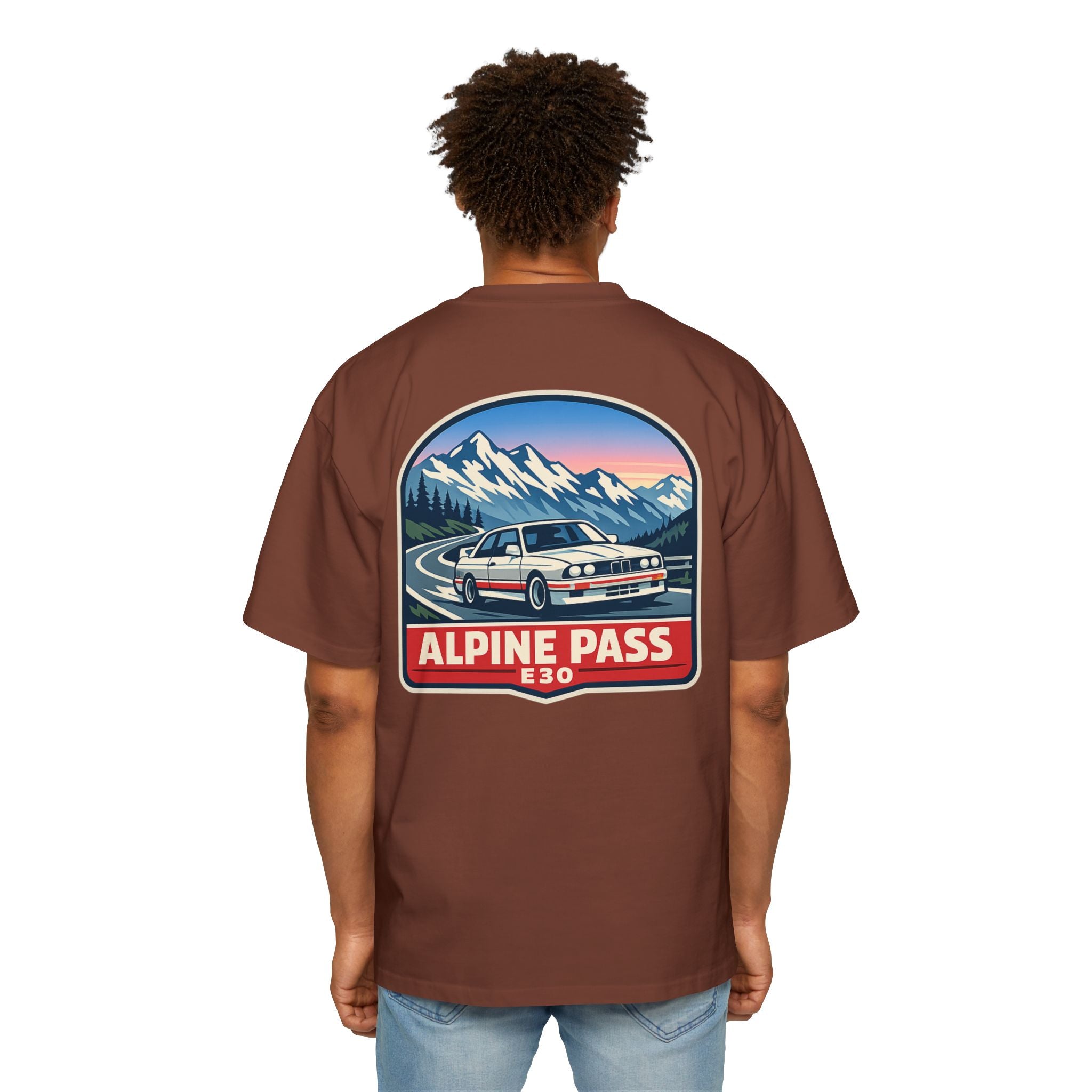 Alpine Pass E30 Tee — Vintage Mountain Driving Car Shirt