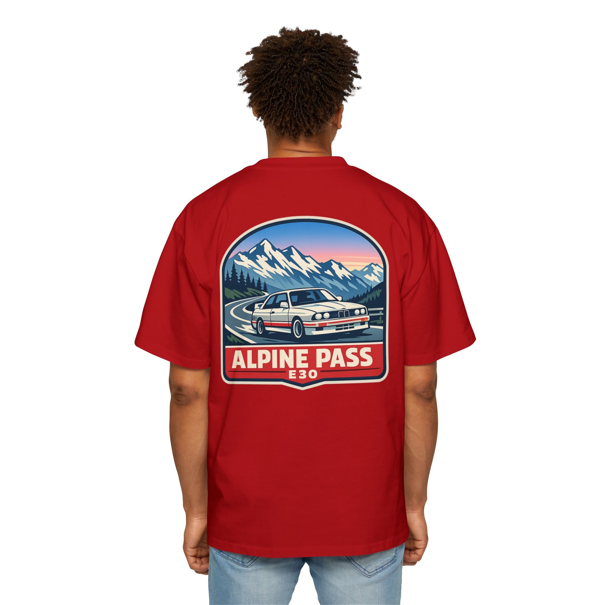 Alpine Pass E30 Tee — Vintage Mountain Driving Car Shirt