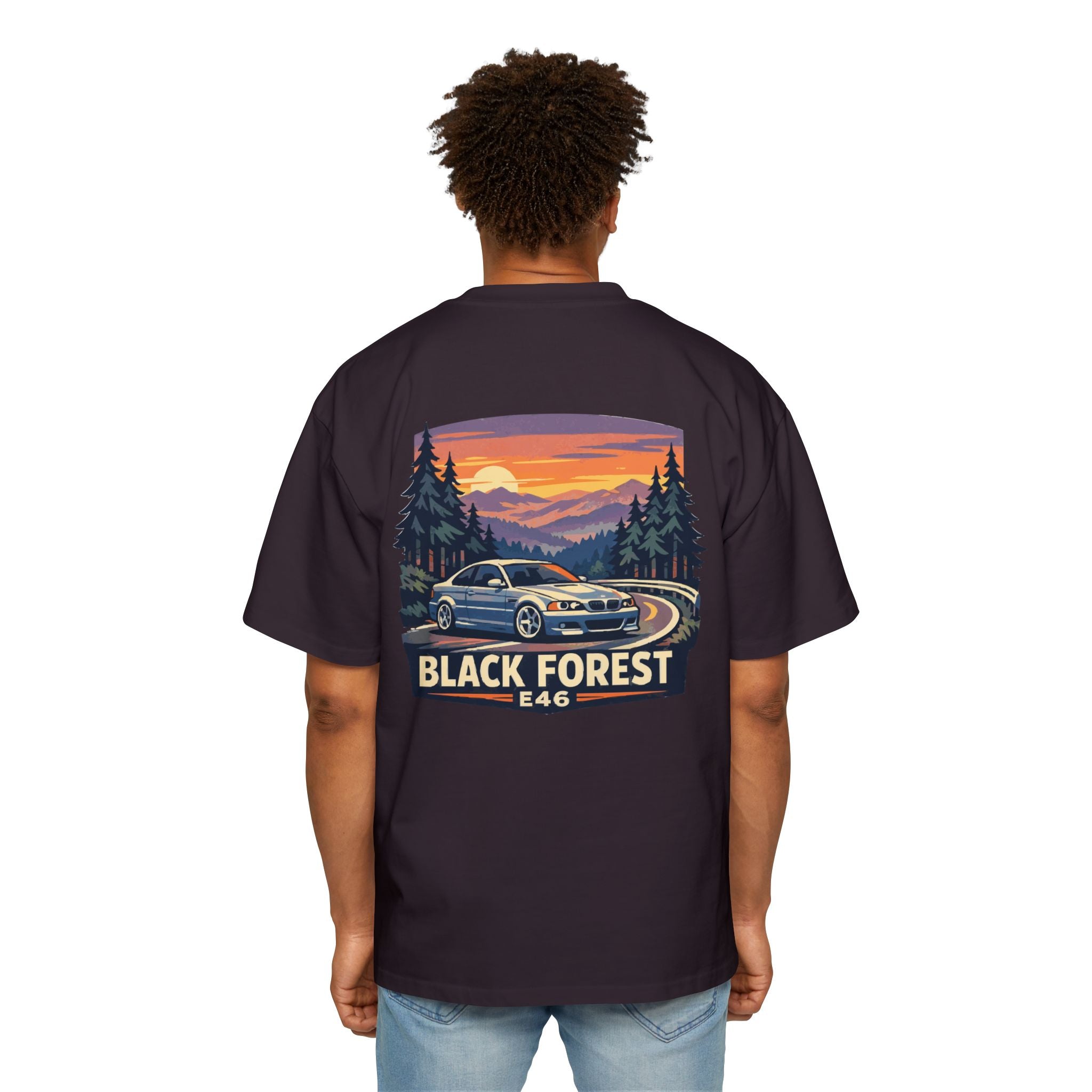 Black Forest E46 Tee — BMW E46 Scenic Car T‑Shirt