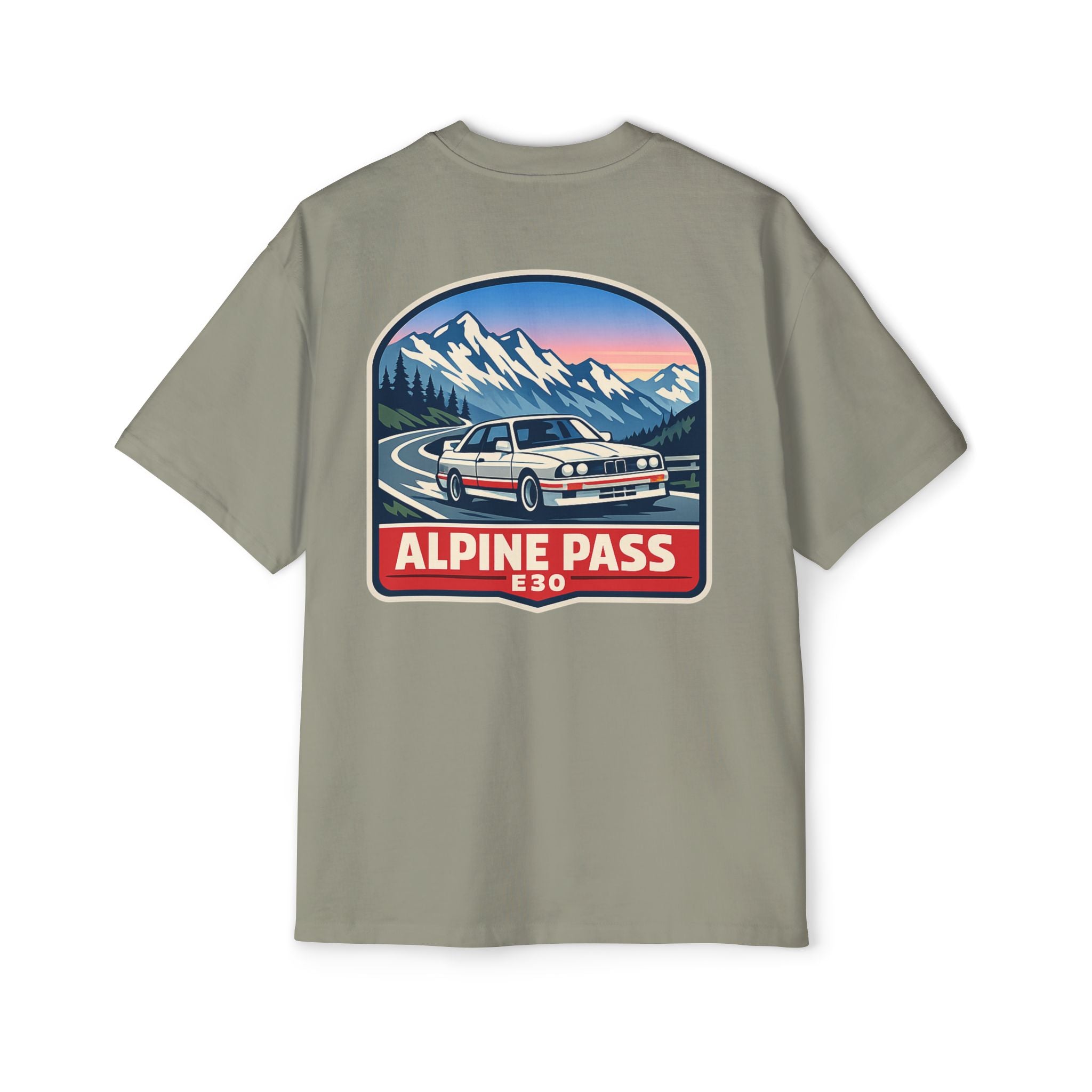 Alpine Pass E30 Tee — Vintage Mountain Driving Car Shirt