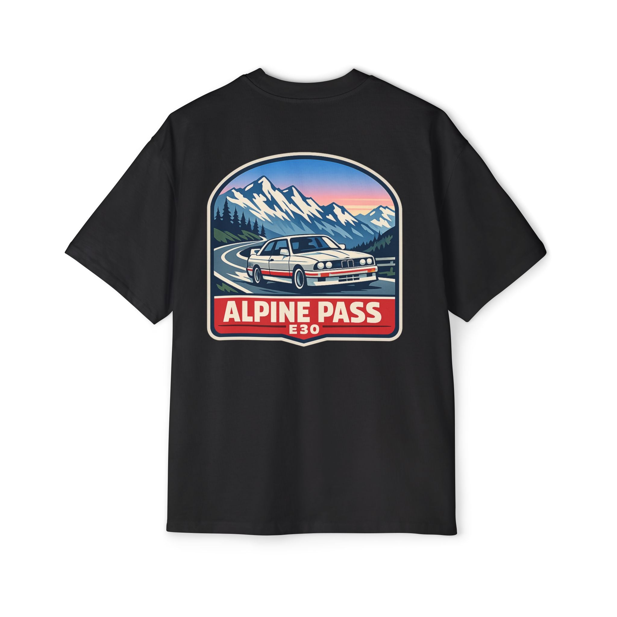 Alpine Pass E30 Tee — Vintage Mountain Driving Car Shirt