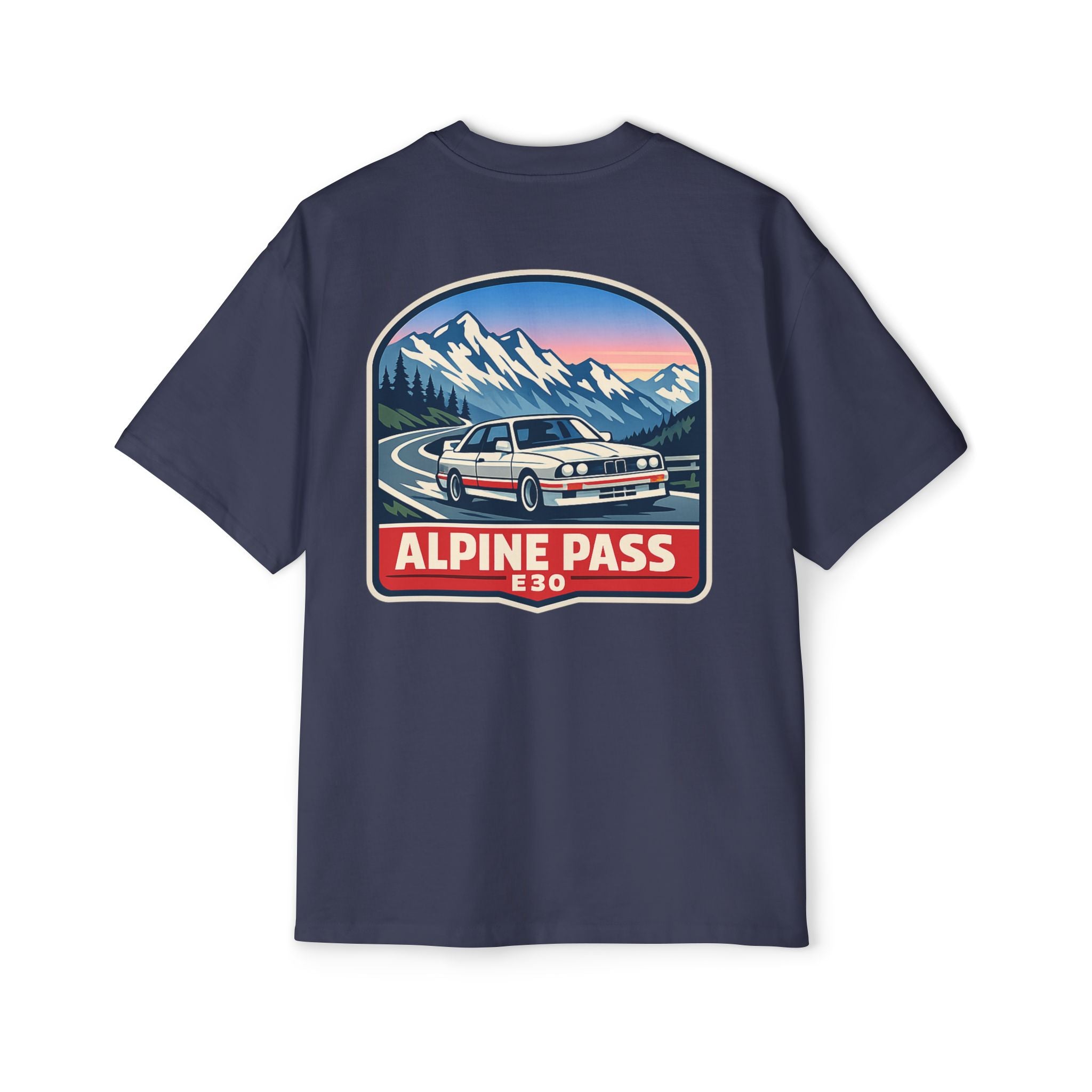 Alpine Pass E30 Tee — Vintage Mountain Driving Car Shirt