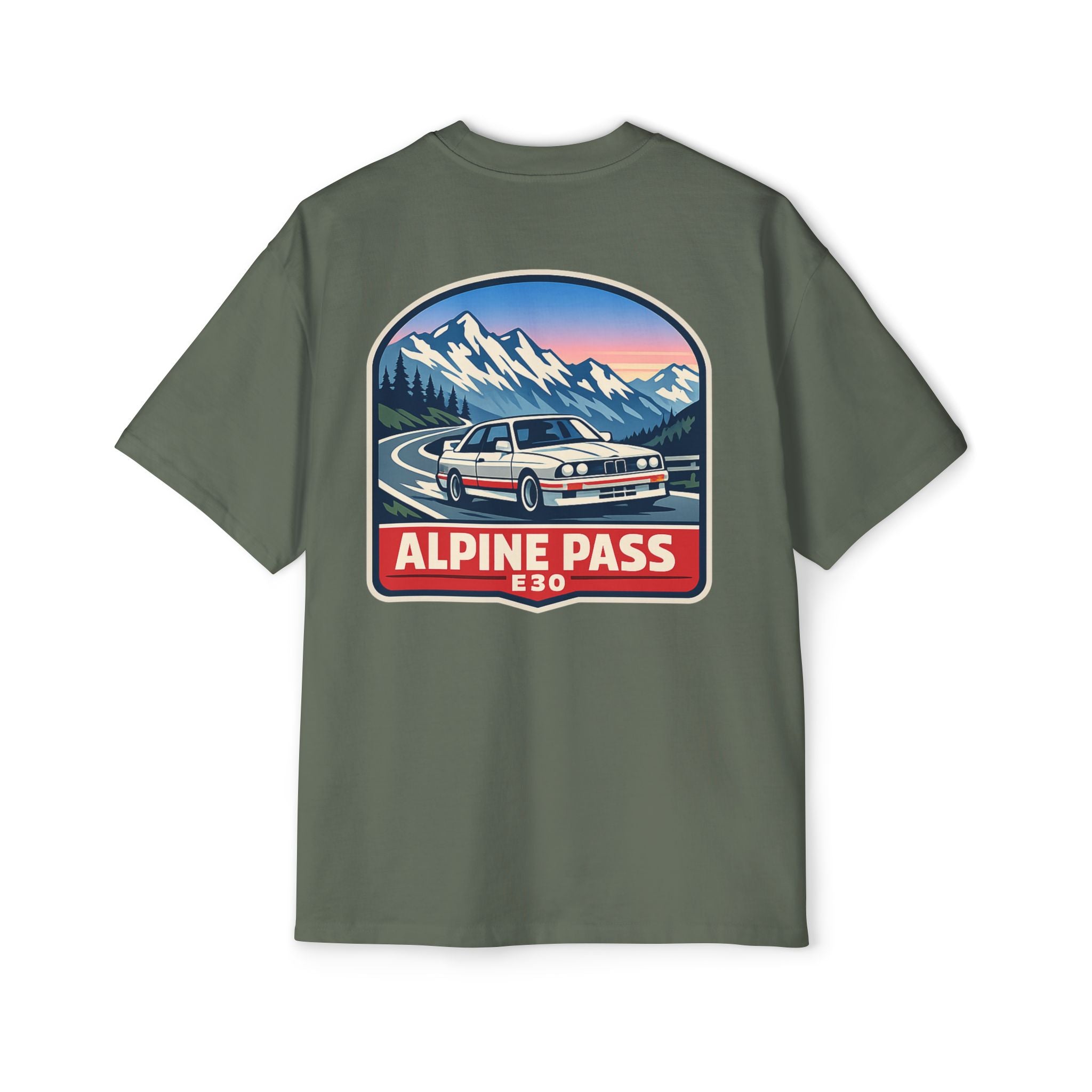 Alpine Pass E30 Tee — Vintage Mountain Driving Car Shirt