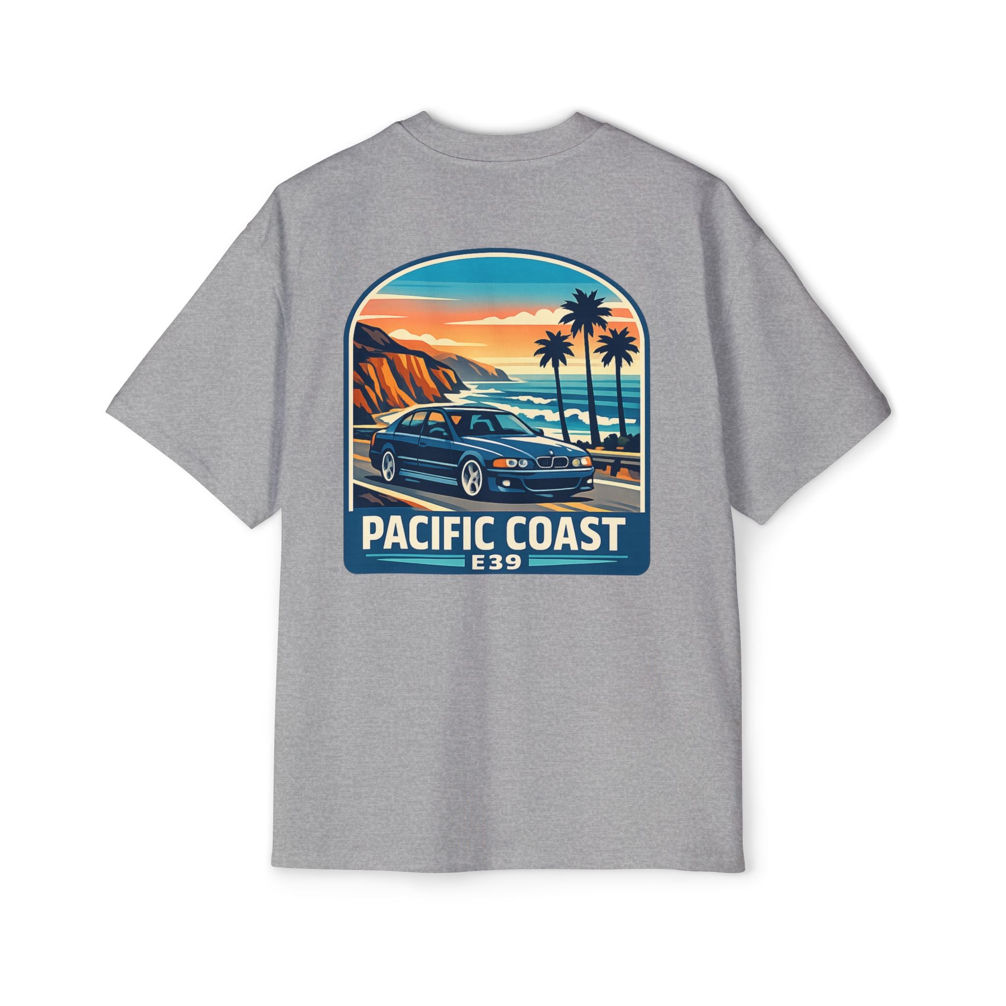Pacific Coast Car Tee — "Chassis Code Co" Retro Sunset Graphic Shirt