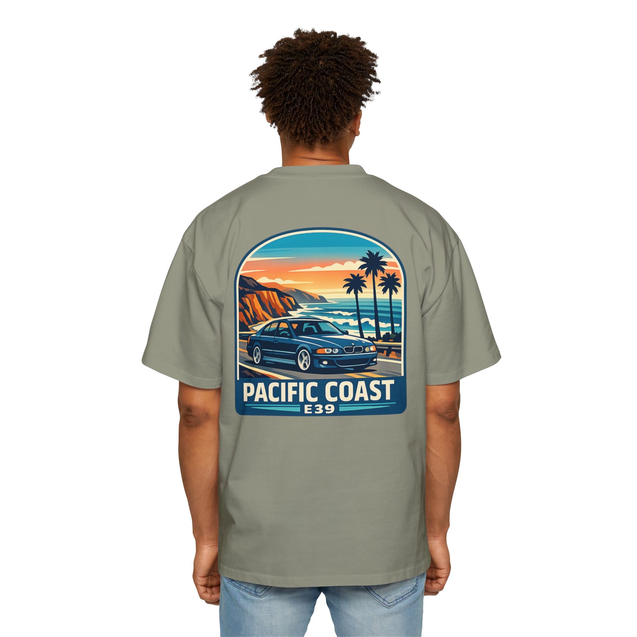Pacific Coast Car Tee — "Chassis Code Co" Retro Sunset Graphic Shirt