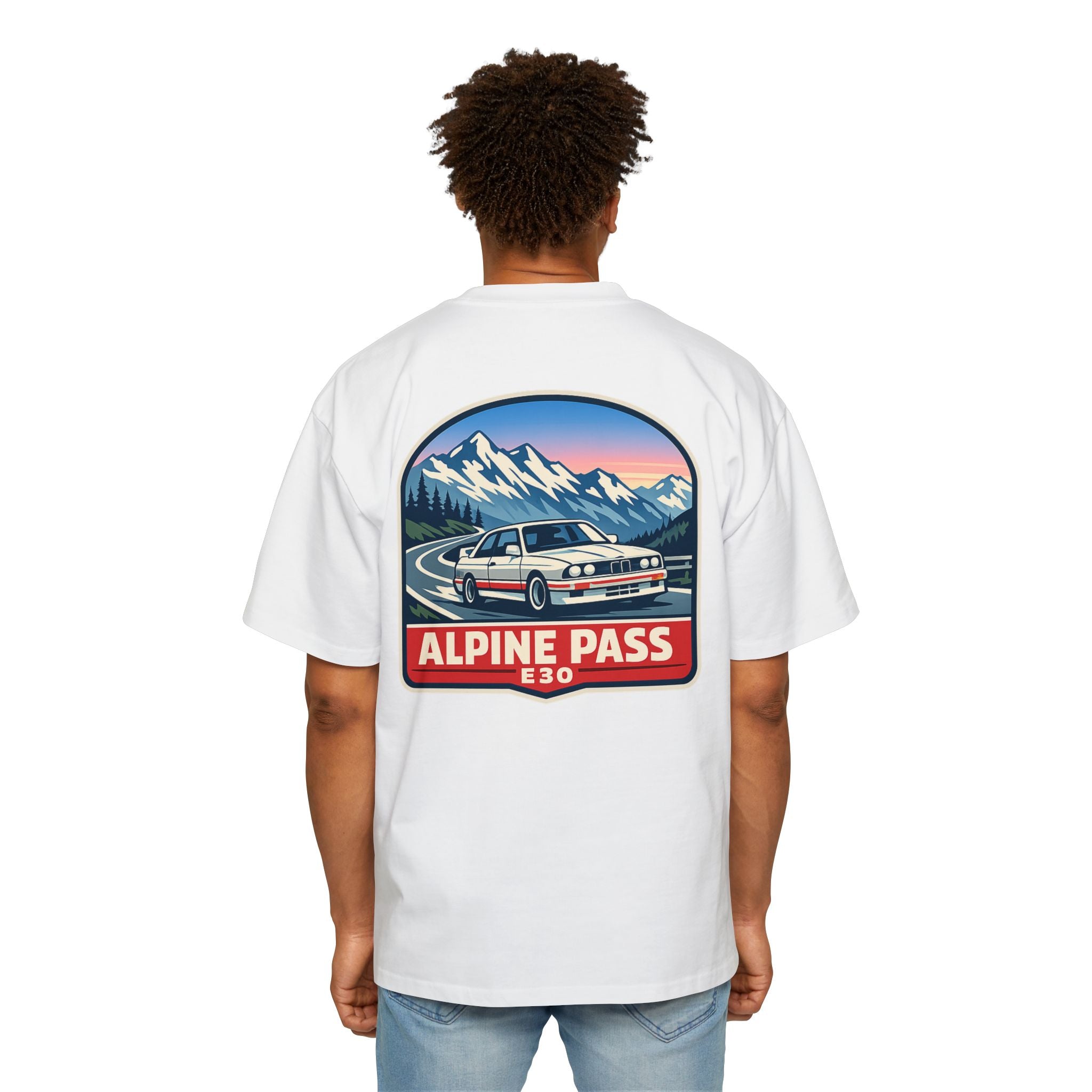 Alpine Pass E30 Tee — Vintage Mountain Driving Car Shirt