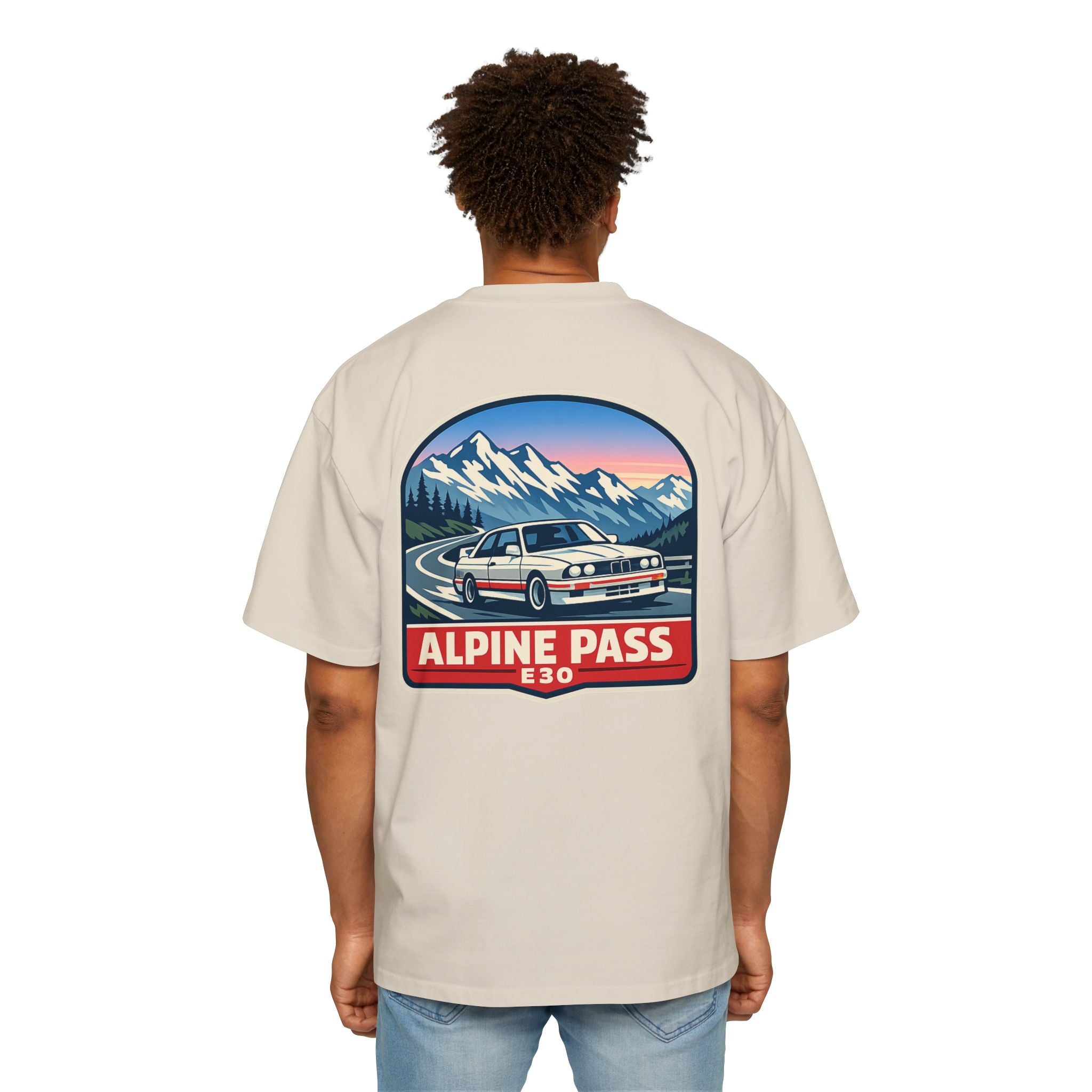 Alpine Pass E30 Tee — Vintage Mountain Driving Car Shirt